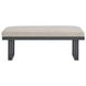 Fresca Dark Gray and Beige Outdoor Beige Dining Bench