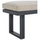 Fresca Dark Gray and Beige Outdoor Beige Dining Bench
