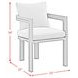 Fresca Dark Gray and Beige Outdoor Upholstered Dining Chair Set of 2