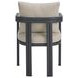 Fresca Dark Gray and Beige Outdoor Upholstered Dining Chair Set of 2