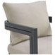Fresca Dark Gray and Beige Outdoor Upholstered Dining Chair Set of 2