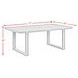 Fresca Dark Gray 77" Outdoor Rectangular Dining Table