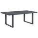 Fresca Dark Gray 77" Outdoor Rectangular Dining Table