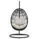 Fresca Beige Outdoor Upholstered Swing Egg Chair