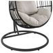 Fresca Beige Outdoor Upholstered Swing Egg Chair