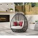 Fresca Beige Outdoor Upholstered Twin Egg Chair with 3 Pillows