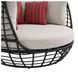 Fresca Beige Outdoor Upholstered Twin Egg Chair with 3 Pillows