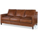 Ruskin Brown Leather 80" Sofa