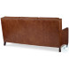 Bernard Brown Aniline Leather 78" Sofa
