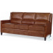 Bernard Brown Aniline Leather 78" Sofa