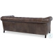 Sorenson Brown Aniline Leather 89" Tufted Sofa