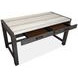 Plum Creek Ravenwood Black and White 60" Marble Top Writing Desk