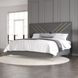 Symmetry Gray King Upholstered Panel Bed