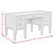 Beth Brown Oak Half Pedestal Desk with USB Charging