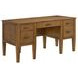 Beth Brown Oak Half Pedestal Desk with USB Charging