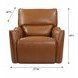 Portland Desert Leather Glider Power Recliner with Power Headrest and USB Charging