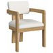 Canal Snow White Upholstered Arm Chair Set of 2