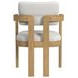 Canal Snow White Upholstered Arm Chair Set of 2