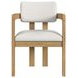 Canal Snow White Upholstered Arm Chair Set of 2