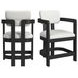 Canal White Upholstered Counter Height Stool Set of 2