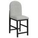 Canal Gray Upholstered Round Back Bar Stool Set of 2
