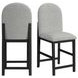 Canal Gray Upholstered Round Back Bar Stool Set of 2