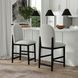 Canal Gray Upholstered Round Back Bar Stool Set of 2