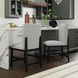 Canal Gray Upholstered Square Counter Height Stool Set of 2