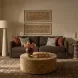 Portsmouth Java Brown Textured Chenille Sofa