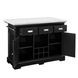 Aspen Black 48" Rectangular Kitchen Island Set of 3