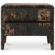 Iris Distressed Black 2 Drawer Nightstand