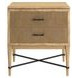 Loft Brown and Black 2 Drawer Reeded Nightstand