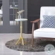 Maurice White And Gold Side Table