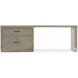 Blue Ridge Soft Smoked Gray 84" Desk with Lateral File Cabinet