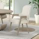 Gwendolyn Cerused Taupe Upholstered Arm Chair Set of 2