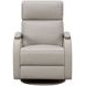 Pratt Gable Dove Leather Swivel Glider Power Recliner with Power Lumbar and USB Charging