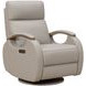 Pratt Gable Dove Leather Swivel Glider Power Recliner with Power Lumbar and USB Charging