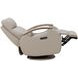 Pratt Gable Dove Leather Swivel Glider Power Recliner with Power Lumbar and USB Charging
