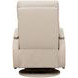Pratt Gable Dove Leather Swivel Glider Power Recliner with Power Lumbar and USB Charging