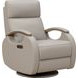 Pratt Gable Dove Leather Swivel Glider Power Recliner with Power Lumbar and USB Charging