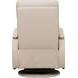 Pratt Gable Dove Leather Swivel Glider Power Recliner with Power Lumbar and USB Charging