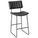 Tribeca Black Vegan Leather Bar Stool