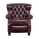 Presidential Wenlock Fudge Leather Push Thru The Arms Recliner with Nailhead Trim