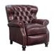 Presidential Wenlock Fudge Leather Push Thru The Arms Recliner with Nailhead Trim