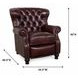 Presidential Wenlock Fudge Leather Push Thru The Arms Recliner with Nailhead Trim