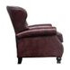 Presidential Wenlock Fudge Leather Push Thru The Arms Recliner with Nailhead Trim