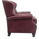 Presidential Shoreham Wine Leather Push Thru The Arms Recliner with Nailhead Trim