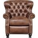 Presidential Wenlock Tawny Leather Push Thru The Arms Recliner with Nailhead Trim