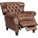 Presidential Wenlock Tawny Leather Push Thru The Arms Recliner with Nailhead Trim