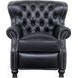 Presidential Wenlock Onyx Leather Push Thru The Arms Recliner with Nailhead Trim